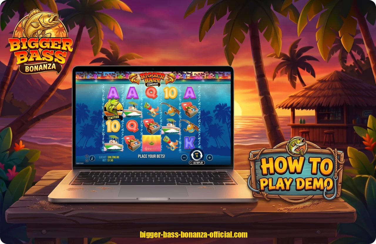 The demo mode for Bigger Bass Bonanza allows you to play without registering or making a deposit