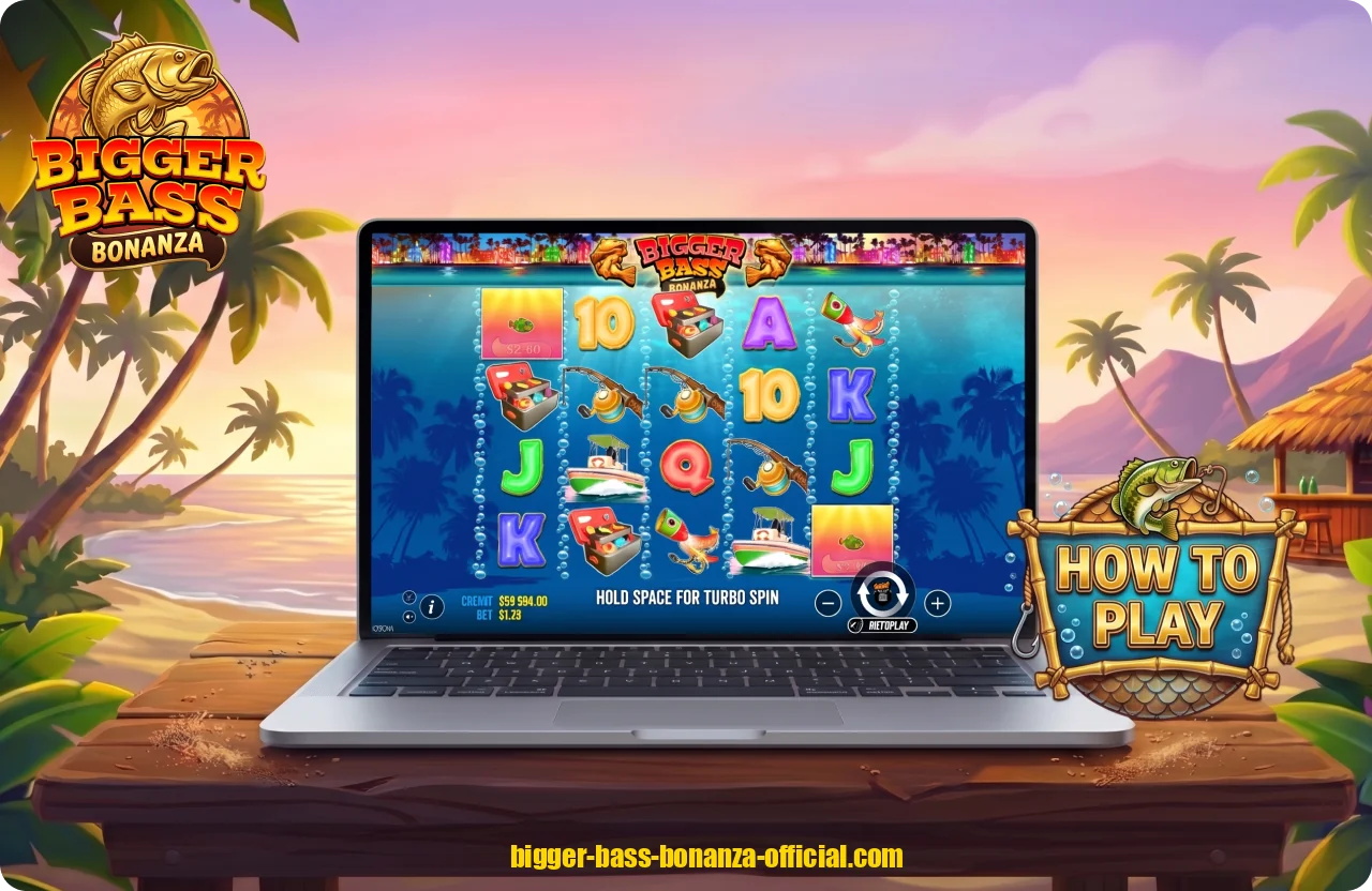 Bigger Bass Bonanza works straight in web browsers on both desktop and mobile, with no files to download